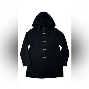 London Fog Classic Black Coat was th removable hood